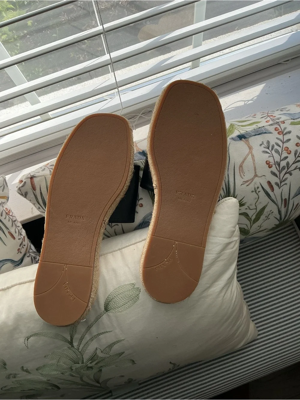 Prada Leather Espadrille with Natural Jute Trim OPEN TO REASONABLE OFFERS - Picture 5 of 10